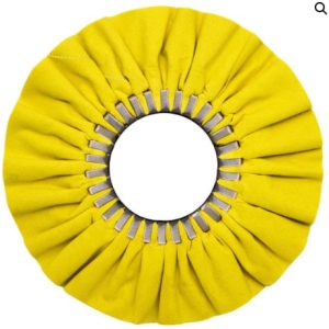 230mm Dia Yellow Treated Polishing Wheel Medium